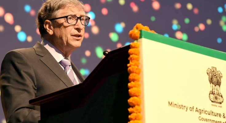 What does Bill Gates say in regard to small farmers, climate change and right information?