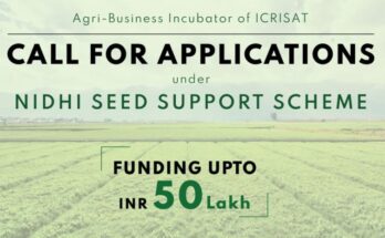 ICRISAT calls for applications from agritech startups under NIDHI-Seed Support Scheme
