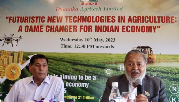 Dhanuka Group chairman pitches for integration of drones, AI, IoT with agriculture to increase farmers’ income