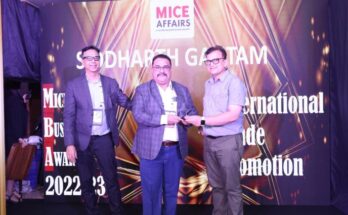 MICE Affairs confers Siddharth Gautam with MICE Industry Awards for promoting international trade promotion