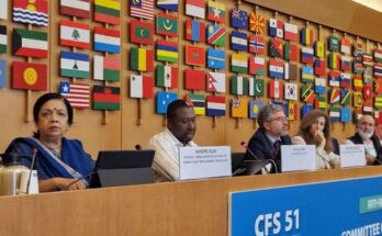 Nandini Azad stresses family farming and reconstructing women’s roles in strategies at FAO-CFS meeting
