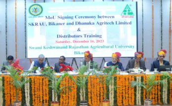 Dhanuka Agritech signs MoU with SKRAU Bikaner to support agricultural research & development